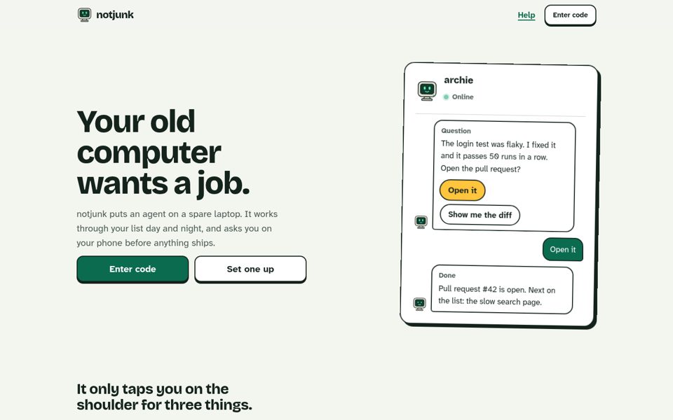 notjunk.si home page